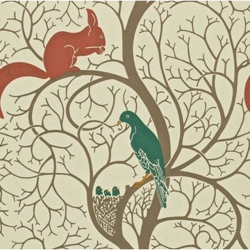 Squirrel &amp; Dove Teal/Red DVIWSQ102